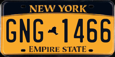 NY license plate GNG1466