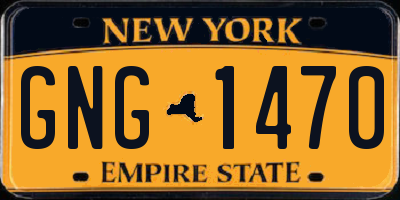 NY license plate GNG1470