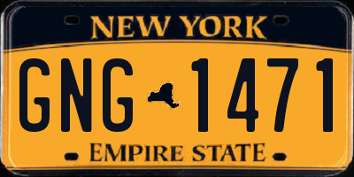 NY license plate GNG1471