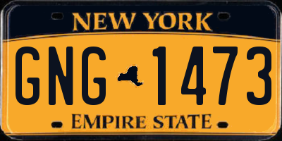 NY license plate GNG1473