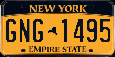 NY license plate GNG1495