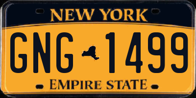 NY license plate GNG1499