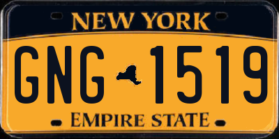 NY license plate GNG1519