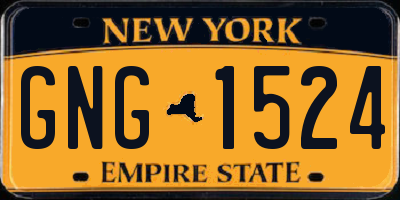 NY license plate GNG1524