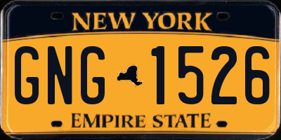 NY license plate GNG1526