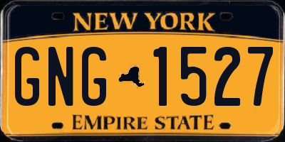 NY license plate GNG1527