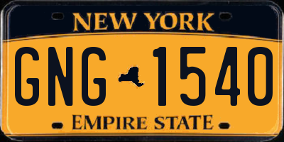 NY license plate GNG1540
