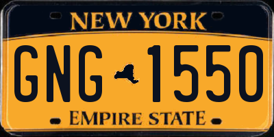 NY license plate GNG1550