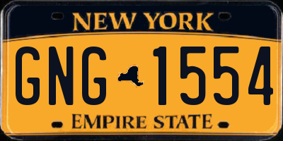 NY license plate GNG1554