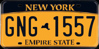 NY license plate GNG1557
