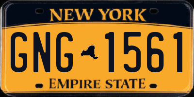 NY license plate GNG1561