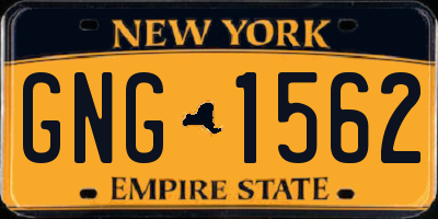 NY license plate GNG1562