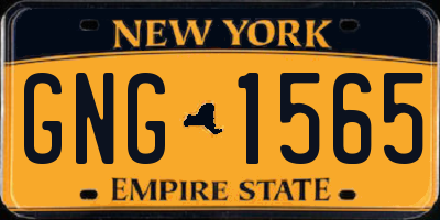 NY license plate GNG1565