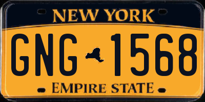 NY license plate GNG1568