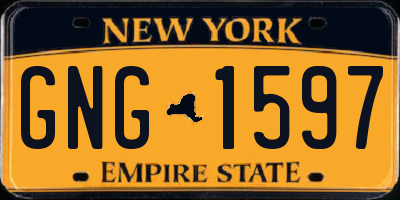 NY license plate GNG1597