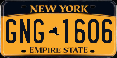NY license plate GNG1606