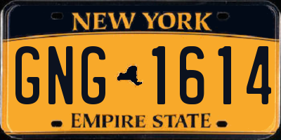 NY license plate GNG1614