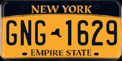 NY license plate GNG1629