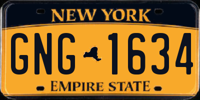 NY license plate GNG1634
