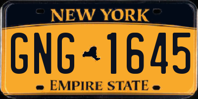 NY license plate GNG1645