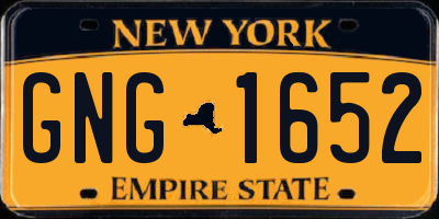 NY license plate GNG1652