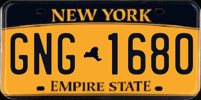 NY license plate GNG1680