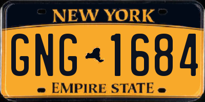 NY license plate GNG1684