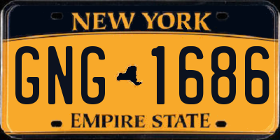 NY license plate GNG1686
