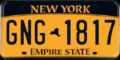 NY license plate GNG1817