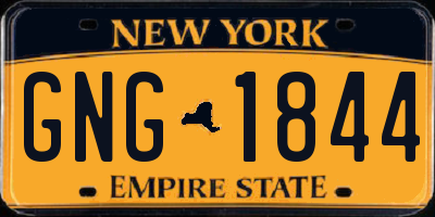 NY license plate GNG1844