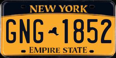 NY license plate GNG1852