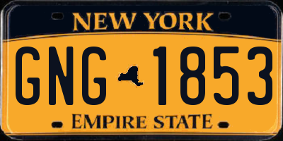 NY license plate GNG1853