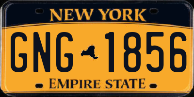 NY license plate GNG1856