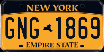 NY license plate GNG1869