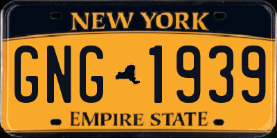 NY license plate GNG1939