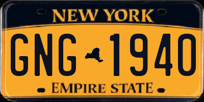 NY license plate GNG1940