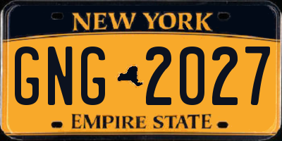 NY license plate GNG2027