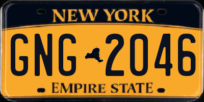 NY license plate GNG2046