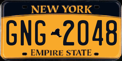 NY license plate GNG2048