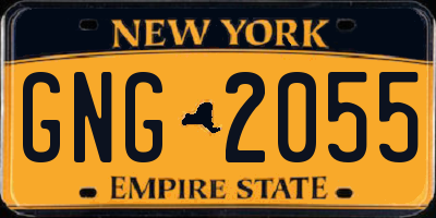 NY license plate GNG2055