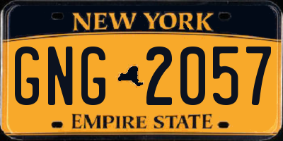 NY license plate GNG2057