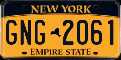 NY license plate GNG2061