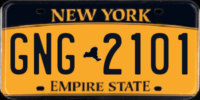 NY license plate GNG2101