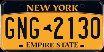NY license plate GNG2130