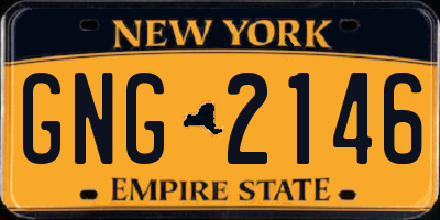 NY license plate GNG2146