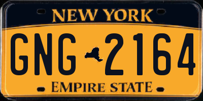 NY license plate GNG2164