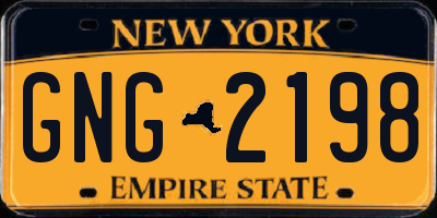 NY license plate GNG2198