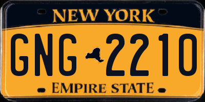 NY license plate GNG2210