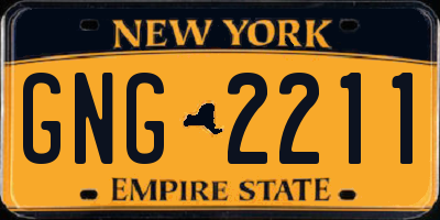 NY license plate GNG2211