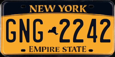 NY license plate GNG2242